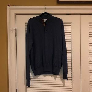 Peter Milar 100% Cashmere Sweater Quarter button
